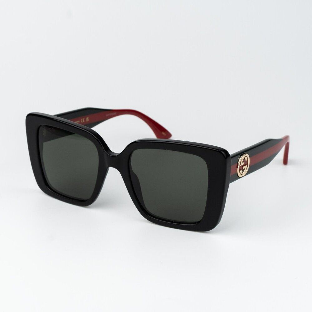 Gucci Women Sunglasses Black Grey Square Gg1861s 001 New Authentic